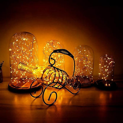 Joomer Battery String Lights, 4 Pack Total 64FT 200 LED Battery Operated String Light, Twinkle Fairy Lights with Timer for Home, Garden, Store, Party, Holiday, Indoor Decor(Warm White)