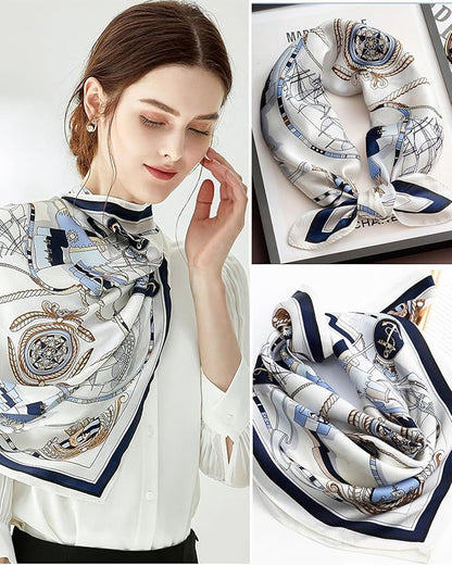 Neck Scarf For Womens Silky Head Scarves Hair Bandanas Square Scarf Fashion Accessories lightweight