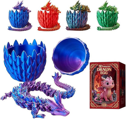 15inch 3D Printed Dragon Eggs Fidget Toys,Mystery Crystal Dragon Egg for Easter Basket Stuffers, Easter Toys & Decor – Unique Easter Basket Essentials for Kids & Collectors