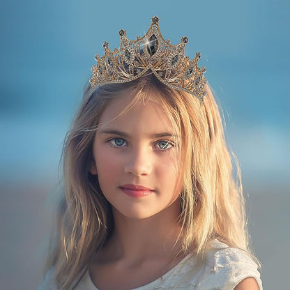 TAROSE Silver Tiaras for Women and Girls, Crystal Gold Crowns for Women, Hair Accessories for Bride/Halloween/Prom/Birthday