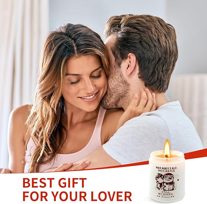 Anniversary Birthday Candle Gift for Wife from Husband，Rose Scented 7oz Soy Wax Aromatherapy Candle Stocking Stuffers for Women,Gift for Couples,Her, Valentine's Day,Christmas