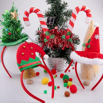BQTQ 12 Pieces Christmas Headbands Xmas Party Costume Headband for Christmas Holiday Favor