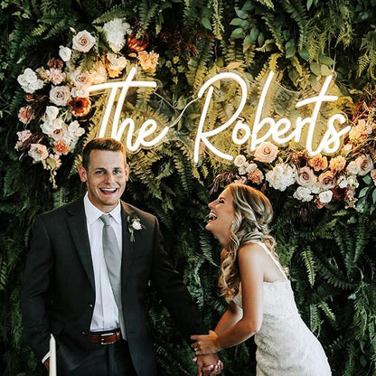 LC Sign Custom Neon Sign, LED Name Signs Customizable for for Wedding Events Prom, Personalized Led Neon Light Gifts for Bedroom Wall Decor, Office Coffee Bar Shop Business Signs