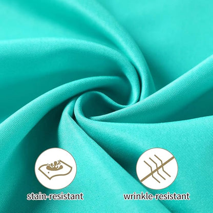 25pcs Polyester Cloth Napkins - 17 x 17 inch Turquoise Washable Dinner Napkins with Hemmed Edges for Restaurant/Wedding/Hotel(25,Turquoise)