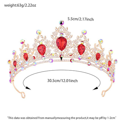 Princess Tiara and Crown for Women Wedding Tiaras for Bridal girls Tiaras and Crystal Crowns Rhinestone Headband Metal Hair Accessories for Costume Birthday Party Prom