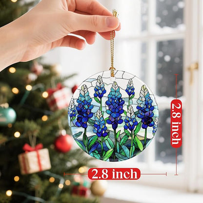 Texas Bluebonnet Ornament, Christmas Ornaments: Christmas Tree Decorations, Holiday Decor, Stocking Stuffers, Gift Ideas, Xmas Gift, Flower Lover Gifts & Gifts for Women