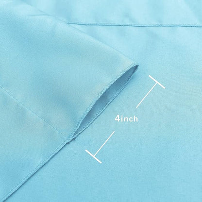 Hiasan Baby Blue Backdrop Curtains for Parties, Polyester Photography Backdrop Drapes for Family Gatherings, Wedding Decorations, 5ftx10ft, Set of 2 Panels