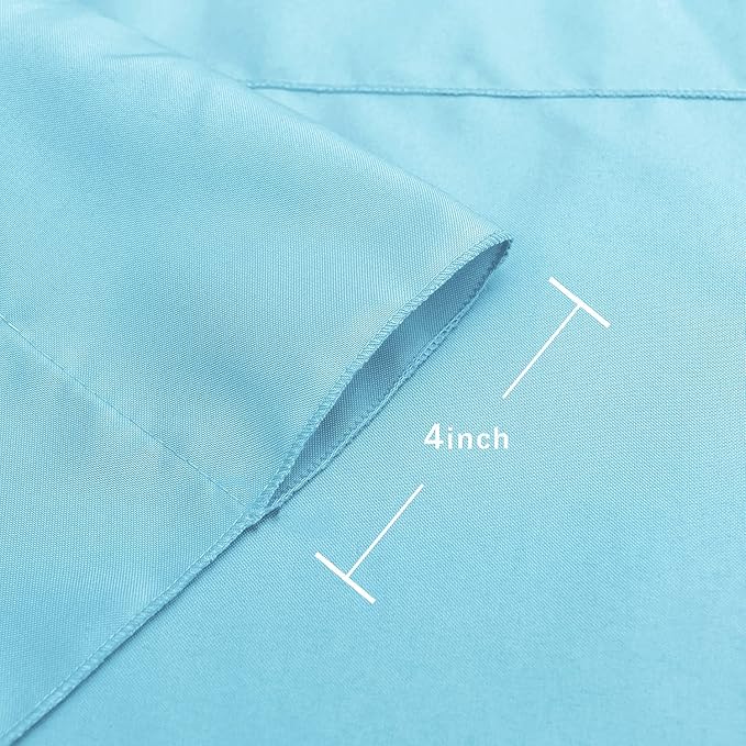 Hiasan Baby Blue Backdrop Curtains for Parties, Polyester Photography Backdrop Drapes for Family Gatherings, Wedding Decorations, 5ftx7ft, Set of 2 Panels