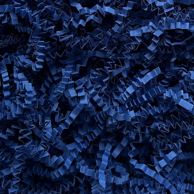2LB Navy Blue Crinkle Paper Filler Shred Confetti for Gift Wrapping Birthdays Weddings Valentines Day Party Favors Decorations