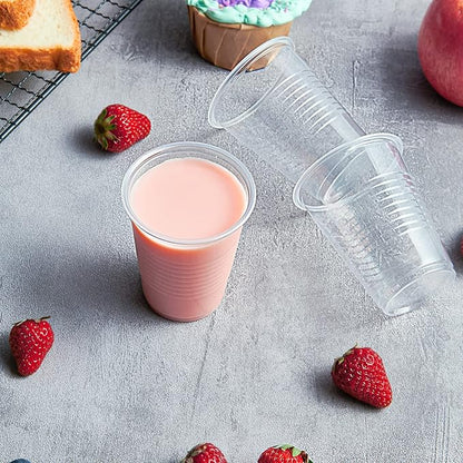 Lilymicky 1000 PACK 5 oz Clear Plastic Cups, Small Disposable Drinking Cups, 5 Ounce Clear Beverage Tumbler for Tasting, Drinking, and Party