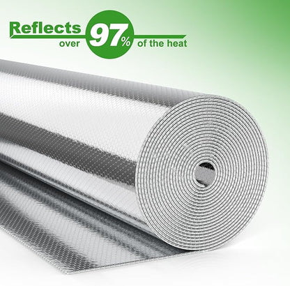 Double Bubble Reflective Insulation,Window Insulation for Winter, 23.6" x 10 Ft RV Insulation for Heat Insulation,Thermal Insulation Shield