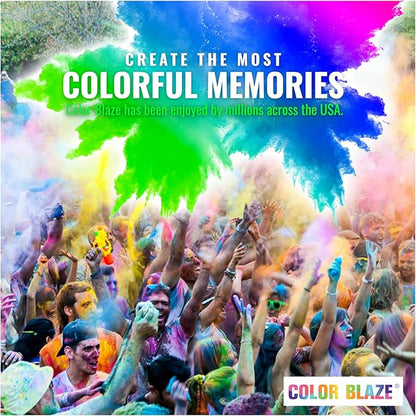 Color Blaze Holi Colored Powder - 5 lbs of Green Powdered Color - for Fun Runs, Color Toss, Rangoli, Powder War, Backyard Party & Festivals - Pack of 1 Colorful Bag - 5 Pounds in Bulk - Green