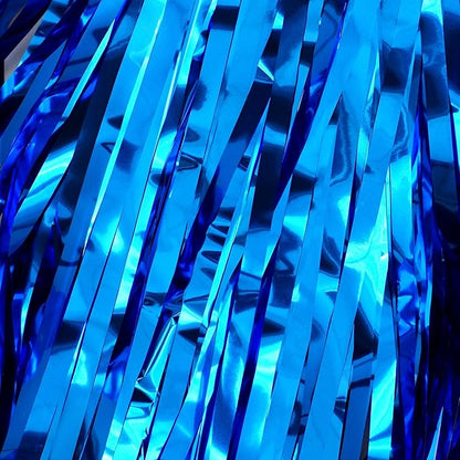 10 Pack Blue Fringe Backdrop Curtains, Blue Streamers Party Backdrop, Party Decorations Supplies for Birthday, Holidays, Parties & More