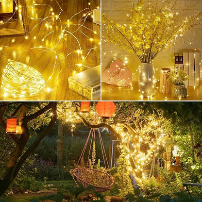 2 Pack Total 40FT 120LED Fairy Lights Battery Operated with Rmote, Waterproof Twinkle Lights with Timer Indoor Outdoor, Cuttable String Light for Bedroom, Classroom, Wedding, DIY, Christmas Decor