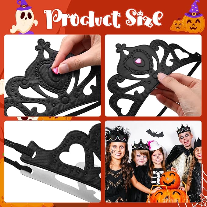 Yaomiao 44 Pcs Foam Crowns for Kids Princess Tiaras Crowns Bulk Diamond Sticker Making Kits for Birthday Party Supplies