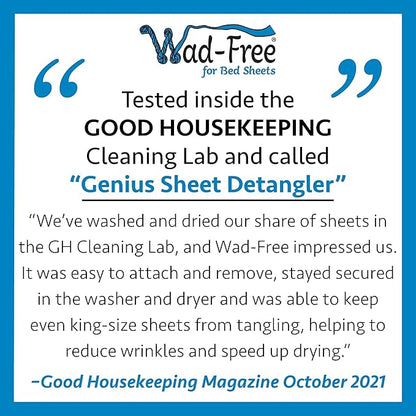Wad-Free for Bed Sheets - 2 packages (for 4 sheets)