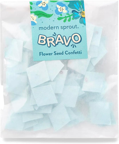 Modern Sprout Plantable Seed Paper Confetti Poppers Refill Packs (12 Pack/100pc) - Plastic-Free Refill for Creative Gardening - Wildflower Seeds for Kids Garden Party Favors & Birthday Poppers -Mix