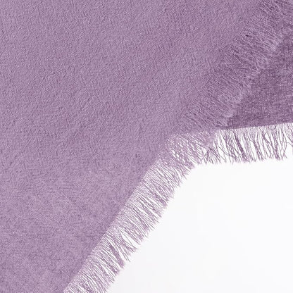 12 Pack Purple Cotton Linen Napkins with Fringe Christmas Cloth Napkins Set of 12 Boho Handmade Holiday Napkins Bulk for Wedding Bridal Baby Shower Xmas Dinner Table Parties, 17 x 17 Inches