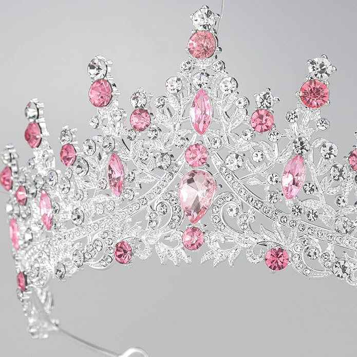 Tiaras and Crowns for Women Crystal Princess Tiaras Rhinestone Queen Crowns For Wedding Bridal Birthday Prom Pageant Party (Tiara 100)