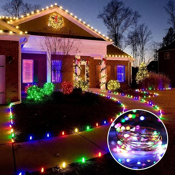 12Pack Fairy Lights Battery Operated, 7ft 20 LED 3 Modes Speed Twinkle Mini String Lights Waterproof Copper Wire Firefly Starry Lights for Mason Jars Wedding Party Christmas Decorations