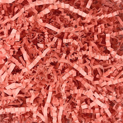 ZEBMOON 1 LB Pink Crinkle Cut Paper Shred Filler Great for Gift Wrapping, Basket Filling, Birthday, Wedding, Halloween, Thanksgiving, Christmas Day, New Year Party Decorations Filling Supplies B