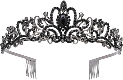 Princess Crown for Women, Crystal Queen Tiaras for Girls Bridal Hair Accessories Gifts for Birthday Wedding Prom, Bridal Party, Pageant, Halloween Christmas Costume