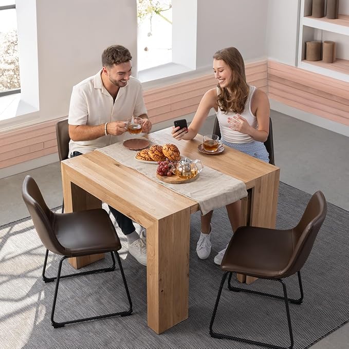Transformer Table - Solid Wood Extendable Dining Table, Seats 2-12, Expandable Dining Room Table, Space-Saving Furniture, Expandable Dining Furniture, Natural (Table Only)