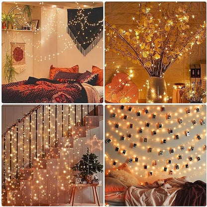 6 Pack Fairy Lights Battery Operated with Timer Silver Wire Mini 13FT 40LED Waterproof Cuttable Twinkle Christmas String Lights for Home Bedroom Wedding DIY Centerpiece Birthday (Warm White)