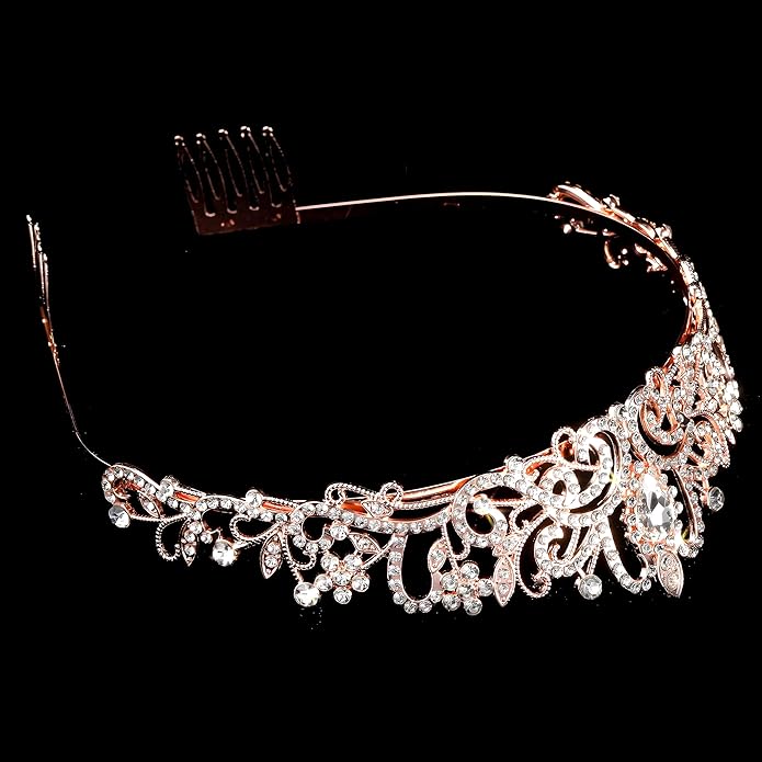 Princess Crown for Women, Crystal Queen Tiaras for Girls Bridal Hair Accessories Gifts for Birthday Wedding Prom, Bridal Party, Pageant, Halloween Christmas Costume
