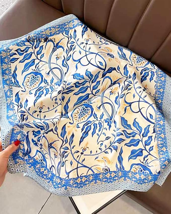 Neck Scarf For Womens Silky Head Scarves Hair Bandanas Square Scarf Fashion Accessories lightweight