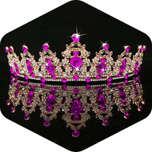 Kamirola - Queen Crown and Tiaras Princess Crown for Women and Girls Crystal Headbands for Bridal, Princess for Wedding and Party（01）