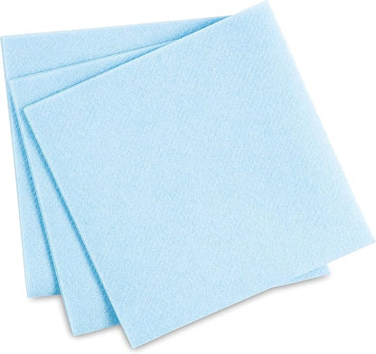 AMERICAN HOMESTEAD Light Blue Cocktail Napkins - Premium 4" x 4" Disposable Linen-Like Beverage Napkins - Bulk Square Party Bar Serviettes for Weddings, Parties, and Events- 100 Count