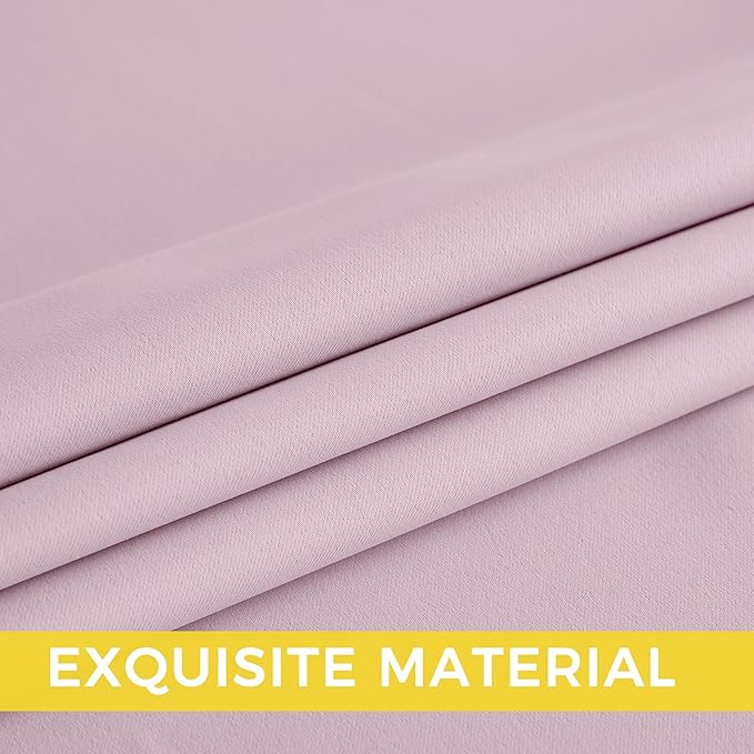 NICETOWN Room Darkening Draperies Curtains Panels, 2 Panels Baby Pink W52 x L84