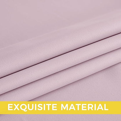 NICETOWN Room Darkening Draperies Curtains Panels, 2 Panels Baby Pink W52 x L84