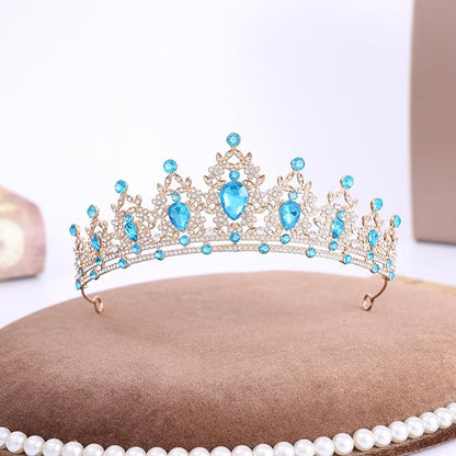 Princess Tiara and Crown for Women Wedding Tiaras for Bridal girls Tiaras and Crystal Crowns Rhinestone Headband Metal Hair Accessories for Costume Birthday Party Prom Gifts