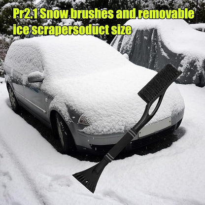 24 Inch Car Snow Scraper and Brush, Detachable Scratch Free Ice Scraper with Ergonomic Foam Grip, Universal Winter Snow Removal Tool for Car Windshield Window (Black)