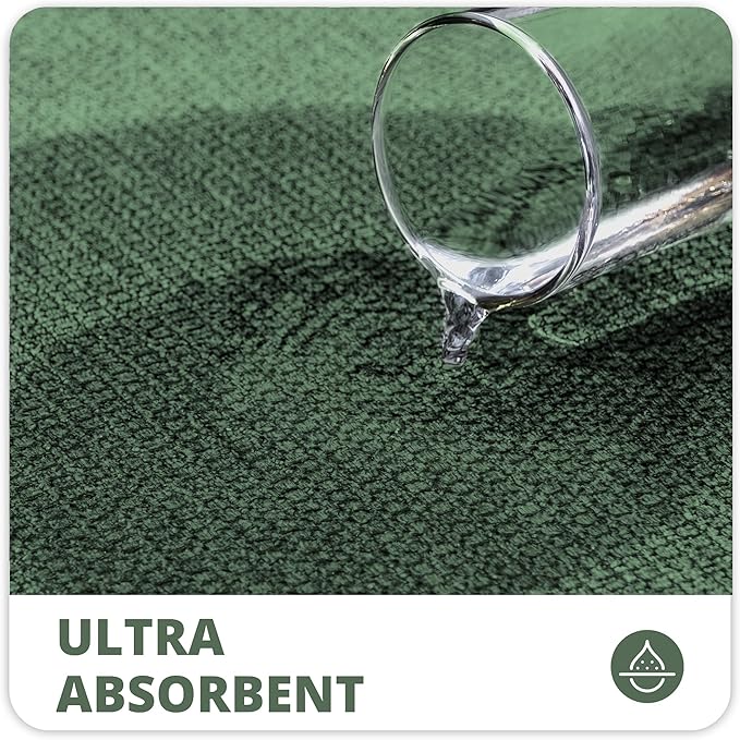 Bath Mat,Ultra Thin Bathroom Runner Rugs,Large Bath Mats for Bathroom,Quick Dry,Non-Slip,Machine Washable,Low Pile,Bath Rug,Shower Outside,Sink,Home Decor Accessories.Green,3'x4'(36x48inch)