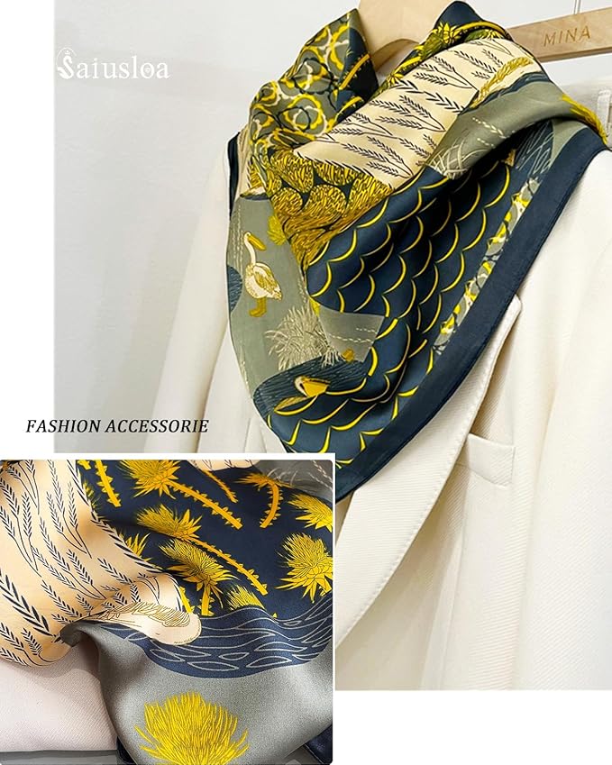 Neck Scarf For Womens Silky Head Scarves Hair Bandanas Square Scarf Fashion Accessories lightweight