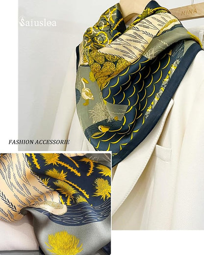 Neck Scarf For Womens Silky Head Scarves Hair Bandanas Square Scarf Fashion Accessories lightweight