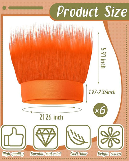 Taiyin 6 Pcs Hairy Headband Costume Headband Crazy Hair Wig Accessories Party Decoration Women Men