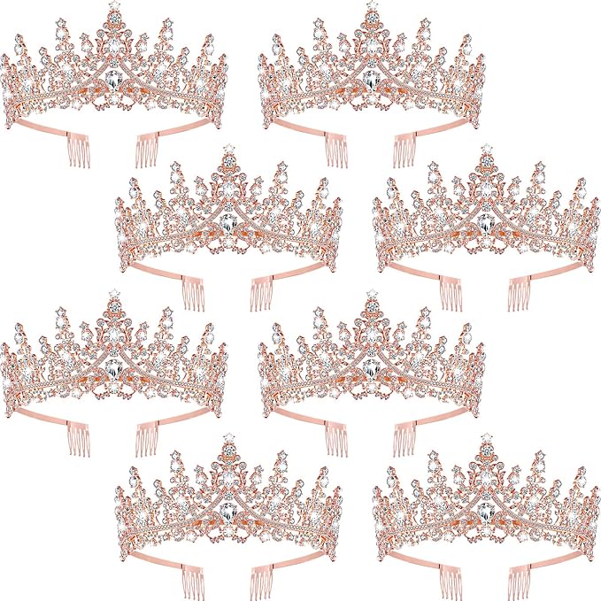 Tiaras and Crowns for Women Princess Crystal Tiara Crown with Comb Rhinestone Hair Accessories