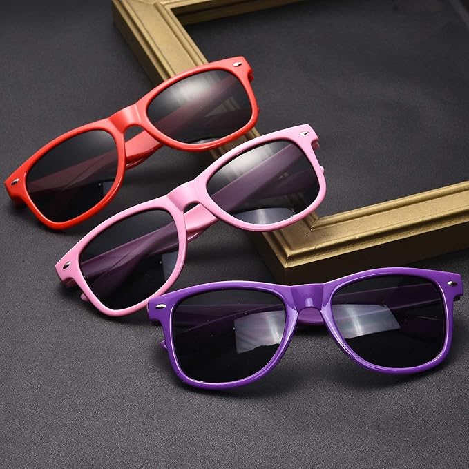 Pibupibu 10/20 Packs Adults Wholesale Neon Colors Square Retro Style Party Favors Sunglasses