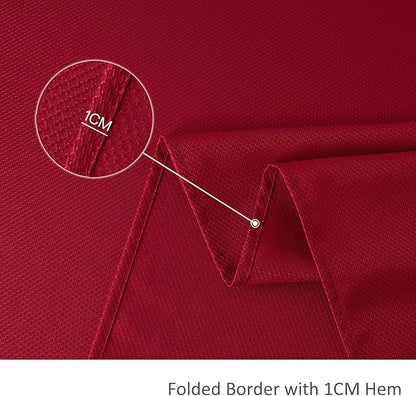maxmill Textured Rectangular Tablecloth Water Resistance Antiwrinkle Spillproof Soft Jacquard Table Cloth for Dining Room, Buffet Banquet Parties and Holiday Dinners, 60 x 104 Inch, Red