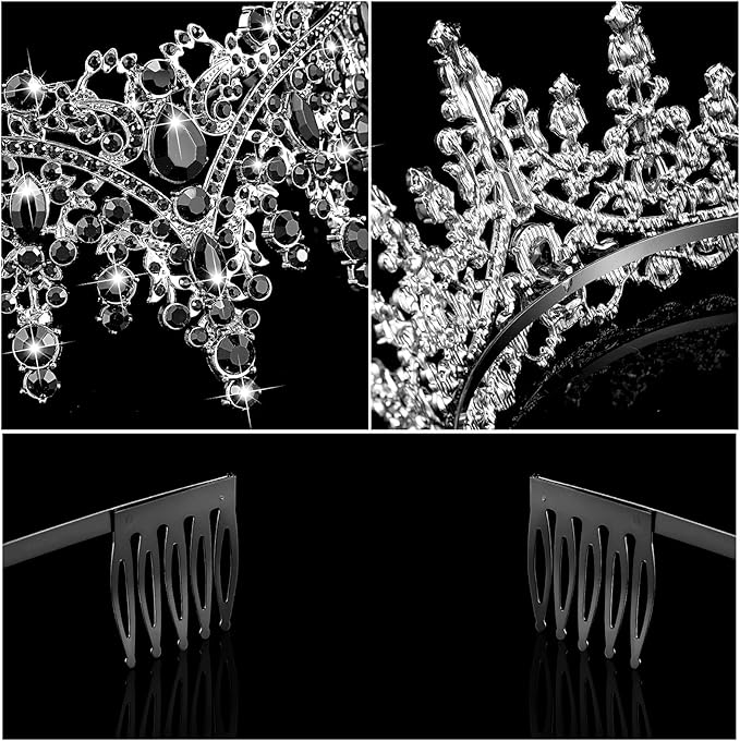 Tiaras and Crowns for Women Princess Crystal Tiara Crown with Comb Rhinestone Hair Accessories