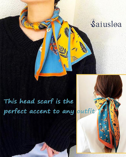 Neck Scarf For Womens Silky Head Scarves Hair Bandanas Square Scarf Fashion Accessories lightweight