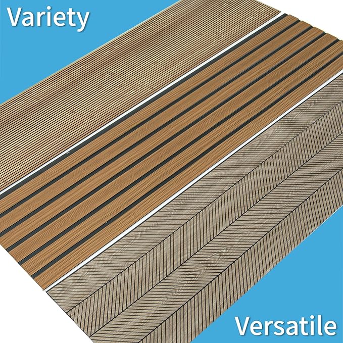 Art3d 4-Pack Glue-On Herringbone Wainscoting Panel for Interior Wall Decor - 104 x 12 Inch Polystyrene Ultralight Slim Slat Wall Panels for Living Room Bedroom, Mahogany
