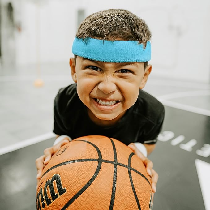 Suddora Toddlers Headbands, Sports Sweatbands for Kids, Non-Slip and Lightweight Fabric Bands for Youth Basketball, Soccer, and Tennis, Moisture-Wicking Bands for Cosplay & Costumes