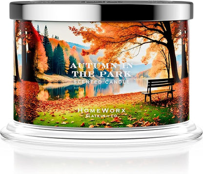 HomeWorx by SLATKIN + CO. Candle- Autumn in The Park, 18 oz. Premium Scented Candle - 30-55 Hours Burn Time