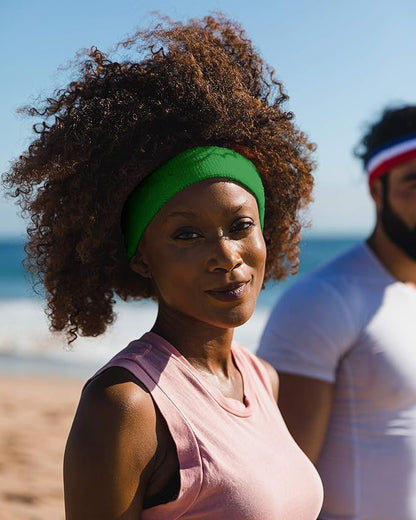 Suddora Workout Headband for Men and Women, Moisture-Wicking Athletic Sweatband, Lightweight Cotton Terry Cloth Bands for Basketball, Tennis, Football, Gym, Running, Cosplay & Costumes