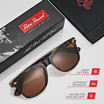 Retro Rewind Polarized Sunglasses for Men and Women - UV Protection Classic Sun Glasses